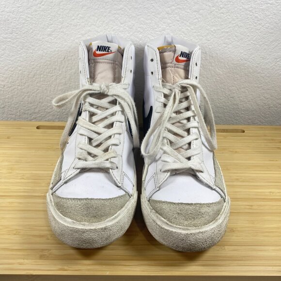 Nike Blazer Mid '77 Vintage White Black Sneakers Size 11 - Picture 2 of 8